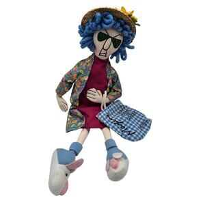 Maxine Doll Hallmark Cards Plush Don’t Worry Be Crabby w/Bunny Slippers 15"